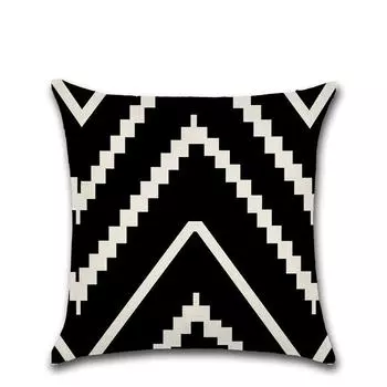 White Geometric Black Waves Cushion Cover Bed Home Decoration Throw Pillow Case Triangle