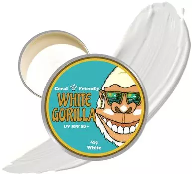White Gorilla UV Balm Водостойкий солнцезащитный крем Solid 45 г, который не повреждает коралловые рифы (Белая горилла) SPF50 +