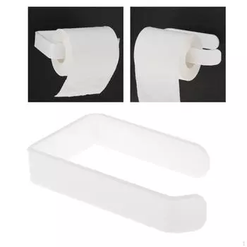 White Holder, for Bathroom Modern Toilet, Wall Mounted, Paper Dispenser and Hangers,Modern Square