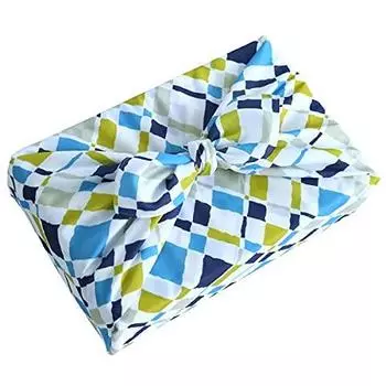 White House Patterned One Pattern Large 100 x 100cm Furoshiki, Side, Dyed, Furoshiki, Polyester, (Variable Lattice)