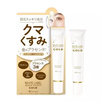 White Label Gold Placenta Fluffy White Skin Dark Beartorina 25 г Крем для кожи вокруг глаз, который делает цвет лица более ярким