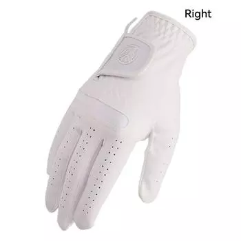 White Leather Golfing Glove Breathable Golf Gloves Golf Accessories Men s Sports Golf Glove Golfer 27-Right Hand