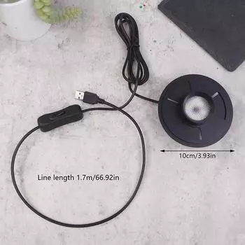 White Light Usb Terrarium Plant Growing Lamp With Timer For Vases,Indoor Plant Growth, Succulent, Miniature Gardening Landscape 10CM