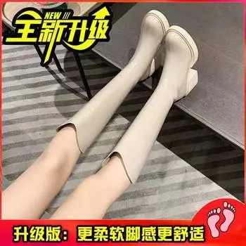 White medium tube long Martin boots women s shoes 2025 new autumn and winter brown small short boots spring and autumn winter long boots 35