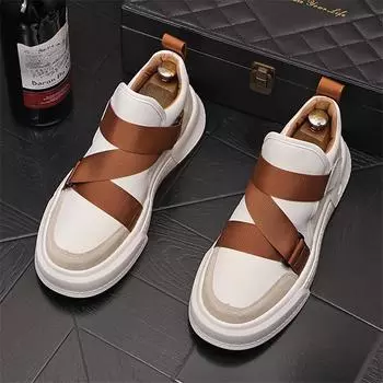White Men Platform Shoes Thick Sole Skateboarding Shoes Man Sneakers Breathable Walking Shoes Man Trainers Chaussure Homme 38 белый