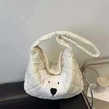 White pleated cloud bag women s 2025 new trendy and versatile autumn messenger dumpling bag large capacity tote bag розовый