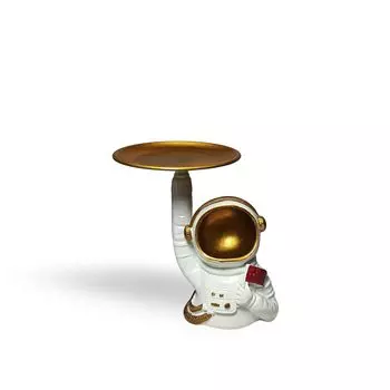 White Poly Resin Astronaut Half 10 Inches - Set of 1 Showpiece Figurine for Home Decor Living Room Office Home