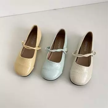 White Retro French Flat Bottomed Small Leather Shoes for Women 2025 New Spring Outfit Dress Versatile Shallow Mouth Single Shoe 35 синий