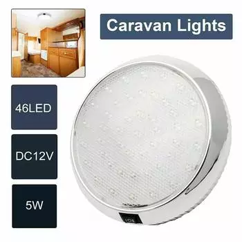 White Roof Light 12V Caravan Light Light Plastic Roof White Caravan Light DC 12V Interior Roof Ceiling 12V Car CHINA