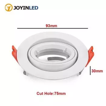 White/Satin Nickel Round MR16 Ceiling Light Downlight Custom-made Aluminium Adjustable Gu Aluminum Modern Style