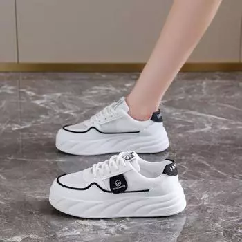 White Shoes Girls Soft Bottom Autumn Breathable Single Mesh Thin Mesh Surface Shoes Student Casual Sports Skate Shoes 35 хаки