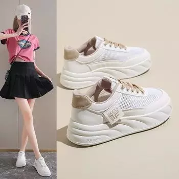 White Shoes Women s New Autumn Thick Bottom Women s Shoes Students All-Match Sports Casual Borad Shoes Fashion 35 чёрный