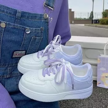 Белые туфли женские весенне-осенние дизайнерские новые кроссовки для скейтбординга дышащие градиентные кроссовки Ins модные кроссовки на платформе 35
