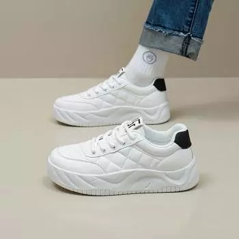 Белые туфли. Женские весенние новые женские повседневные туфли Ins. Спортивные универсальные туфли для доски. 35