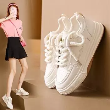 Белые туфли женские на толстой подошве повседневные туфли для сёрфинга 35 белый