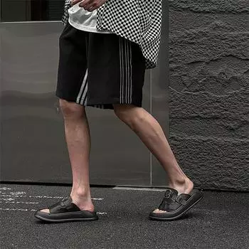 White Slippers Men s Fashion Brand Premium Summer Soft Sole Anti-slip Flip Flops Beach Shoes 371226-J 38 белый