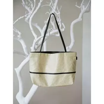 White Tiya Canvas Tote Bag Women s 2025 New Japan fashion Idle Style Cotton and Linen Shoulder Bag Commuter Handbag FLAX