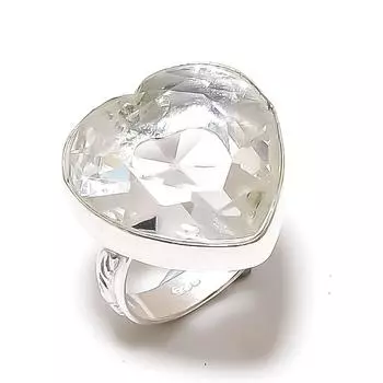 White Topaz Gemstone Handmade 925 Sterling Silver Gift Jewelry Ring Size 10 U7K29