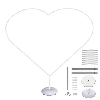 White Valentine s Day Party Festive Balloons Heart Shape Bracket One Size белый