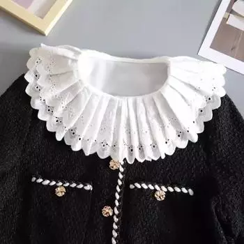 Белый винтажный галстук-бабочка с жемчужным воротником, поддельный воротник для рубашки, поддельный воротник для женщин, поддельный воротник Kragen, женские съемные воротники G