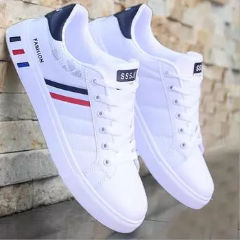 White vulcanized sneakers boys cheap flat comfortable shoes men autumn spring 2024 fashion sneakers 39