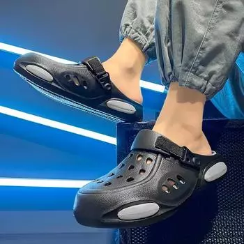 WHOHOLL 2024 Мужская мода летние шлепанцы толстая подошва EVA тапочки нескользящие женская мужская обувь комфорт подходит для улицы и дома 38-39 белый