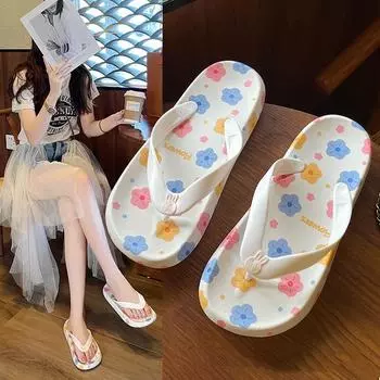 Whoholl 2024 Women s Beach Slippers Summer Orthopedic House Sandals Non-slip Soft Sole Flip Flops Unisex Home Bathroom Slides 36-37