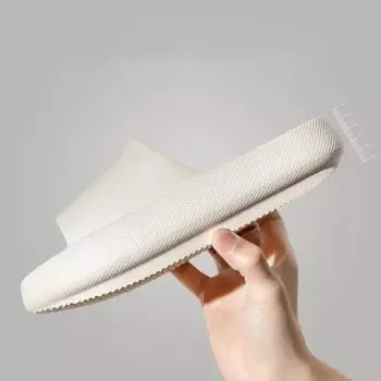 Whoholl женские тапочки с буквенным принтом, пляжные шлепанцы, однотонные мужские туфли на толстой подошве для ванной комнаты, нескользящие летние сандалии для пар 36-37 оранжевый