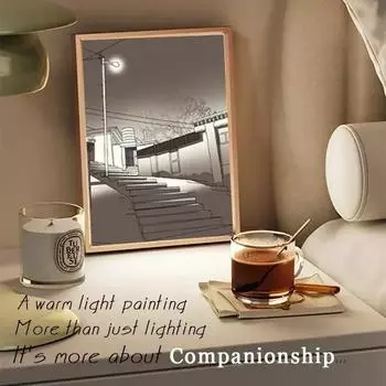 Wholesale Blast APpair of Acrylic Frame Lamp Painting Occasion The Perfect Gift LED Light Wall Art Decor for Bedroom