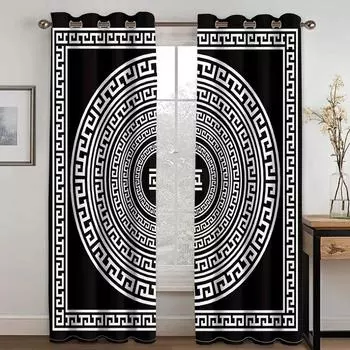 Wholesale Cheap Luxury Brands Modern Gold Free Shipping 2 Pcs Blackout Window Curtains for Living Room Bedroom Drape Decortion 2x50W130H(CM)&Hook