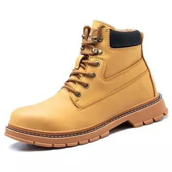 Wholesale Customize Microfiber Leather Safety Shoes Anti-Smash Steel Toe Protective Work Safety Boots Shoes 40 чёрный