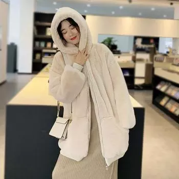Wholesale Douyin imitation fur jacket female young imitation lazy rabbit hair fashion large size fat mm imitation fur Internet celebrity S