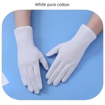 Wholesale High-End Lace Pure White Gloves Etiquette Performance Summer UV Protection Sunscreen Dancing Touch Screen White Gloves 01E White-Cotton All yards
