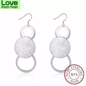 Wholesalecharm рождественские подарки изящные ювелирные изделия красивые серьги-подвески из стерлингового серебра 925 пробы для женщин