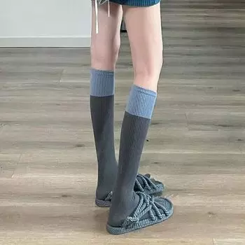 Why Is This Yoga Socks So Beautiful for Daily Wear? High Elastic Micro Pressure + Vertical Stripes, Slim Looking Perfect Grey