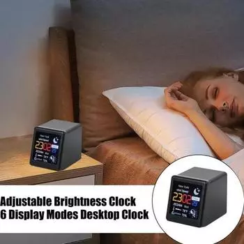 Wi-Fi цифровые часы DIY программирование большой экран не требуется батарея простое управление настольные часы с прогнозом погоды оранжевый