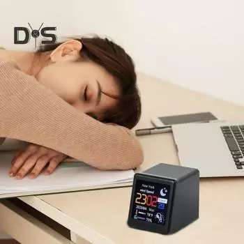 Wi-Fi цифровые часы DIY программирование большой экран не требуется батарея простое управление настольные часы с прогнозом погоды оранжевый