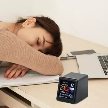 Wi-Fi цифровые часы DIY программирование большой экран не требуется батарея простое управление настольные часы с прогнозом погоды оранжевый