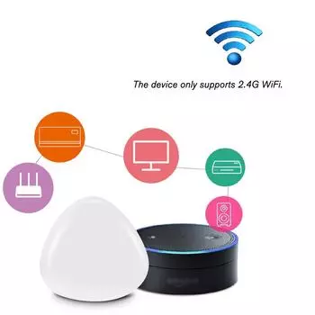 Wi-Fi-IR Пульт дистанционного управления ИК-концентратором Wi-Fi (2,4 ГГц) с поддержкой инфракрасного универсального пульта дистанционного управления для воздуха белый