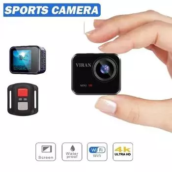 Wi-Fi Mini V8 HD Экшн-камера 4K 60FPS с экраном дистанционного управления Водонепроницаемая спортивная видеокамера DV Drive Recorder Беспроводная веб-камера