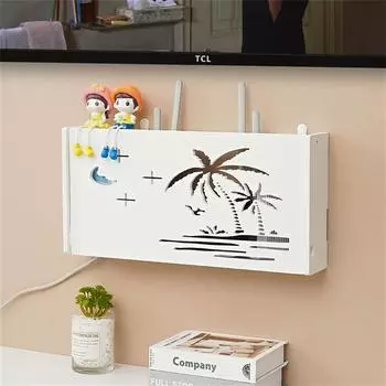Wi-Fi роутер ящик для хранения розеток корпус для телевизора настенное крепление крышка для скрытия кабеля переключатель полка держатель для домашнего офиса подвесные органайзеры