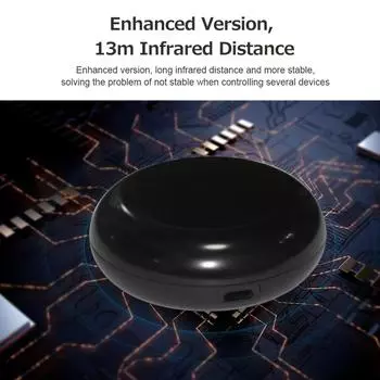 Wi-Fi Smart IR Controller Приложение Пульт дистанционного управления Голосовое управление Таймер Универсальный инфракрасный порт «все в одном» чёрный