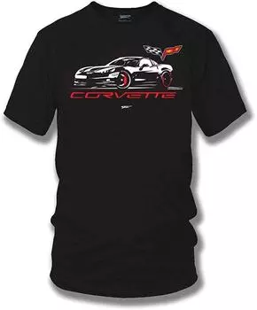 Wicked Metal Corvette C6 Стилизованный Corvette C6 Стилизованный логотип Muscle Car футболка унисекс Corvette C6 футболка унисекс S