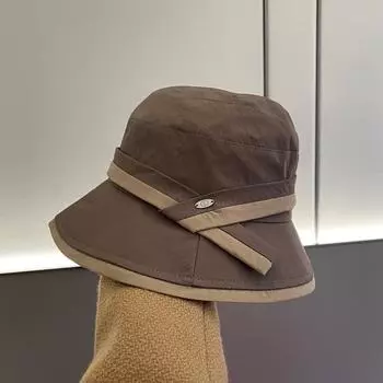 Wide Brim Bucket Caps Face Protection Fisherman Hat Spring Summer Sun Protection Cap Travel кофейный