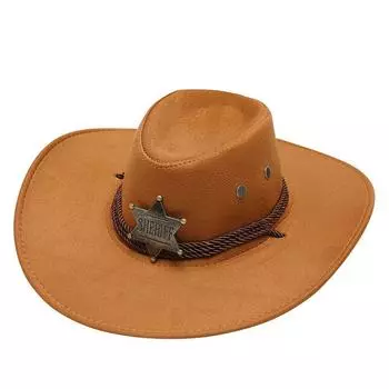 Wide Brim Men Bucket Hats Woolen Travel Sunscreen Caps Summer Sun Hats Western Cowboy Hats Star