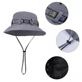 Wide Brim Sun Hat Breathable Floppy Hat Sunproof Fisherman Hat for Women Adjustable Beach Hat Fashion Summer Cycling Cap армия зеленый