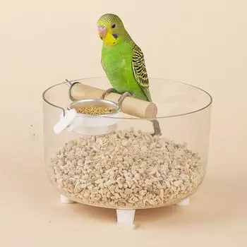 Wide Mouth Parrot Desktop Stand Transparent Parrot Claw Platform Relieve Boredom Style A