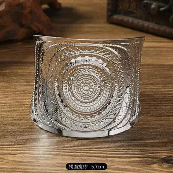 Wide version bracelet retro bohemian exotic pattern bracelet niche personality bracelet accessories women