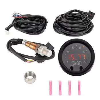 Wideband 02 UEGO Air Fuel Ratio Gauge Kit Ratio Gauge Fuel Ratio Gauge Датчик широкополосного Afr Car чёрный