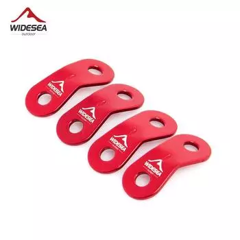 Widesea 4pcs Camping Hiking Tent Wind Rope Buckle Adjustable Aluminium Alloy Cord Buckles Tents Accessory Equipment Outdoor красный